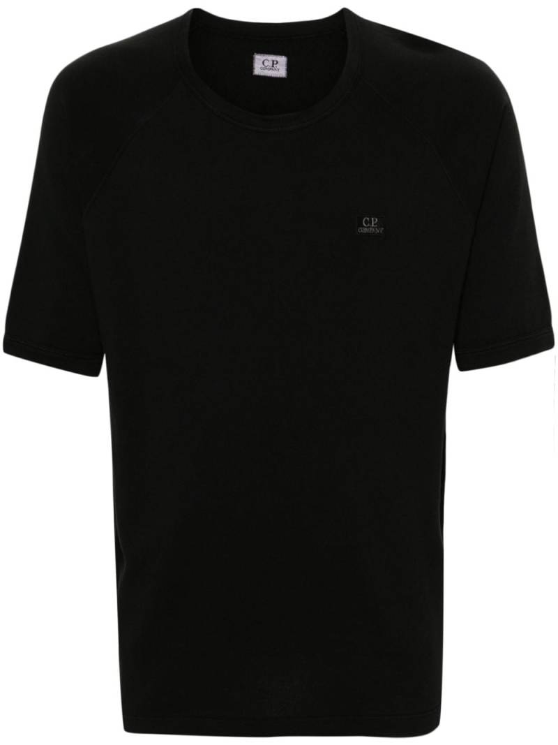 C.P. Company logo-embroidered cotton T-shirt - Black von C.P. Company