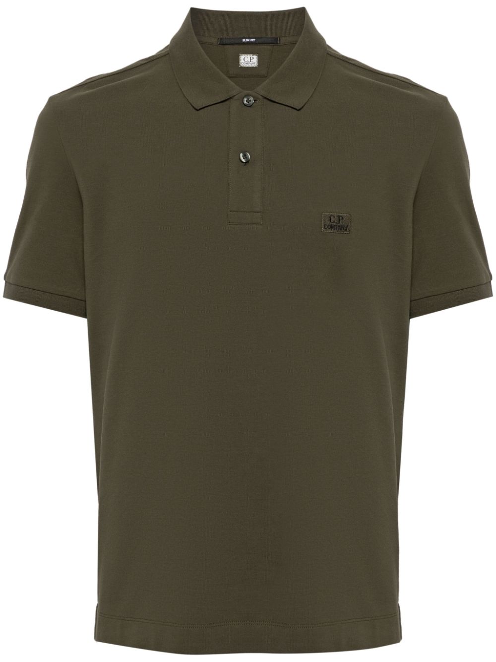 C.P. Company logo-embroidered cotton polo shirt - Green von C.P. Company