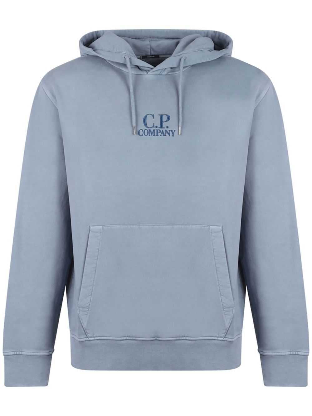 C.P. Company logo-embroidered hoodie - Blue von C.P. Company