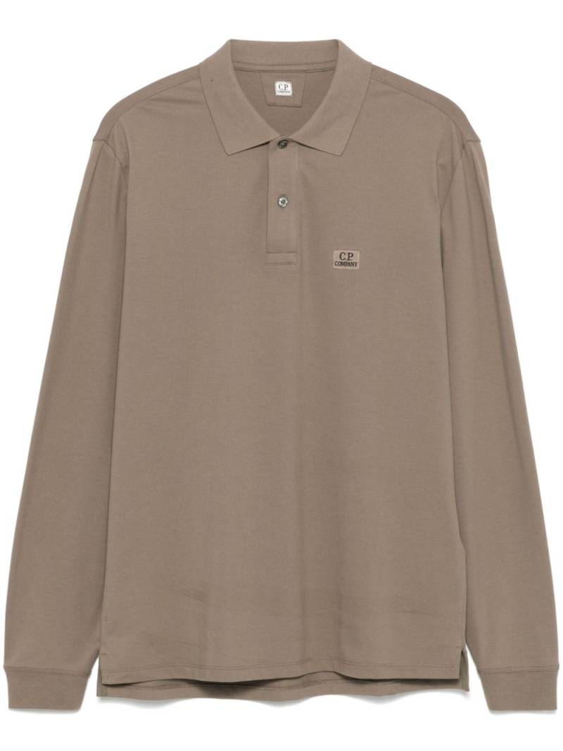 C.P. Company logo-embroidered polo shirt - Brown von C.P. Company