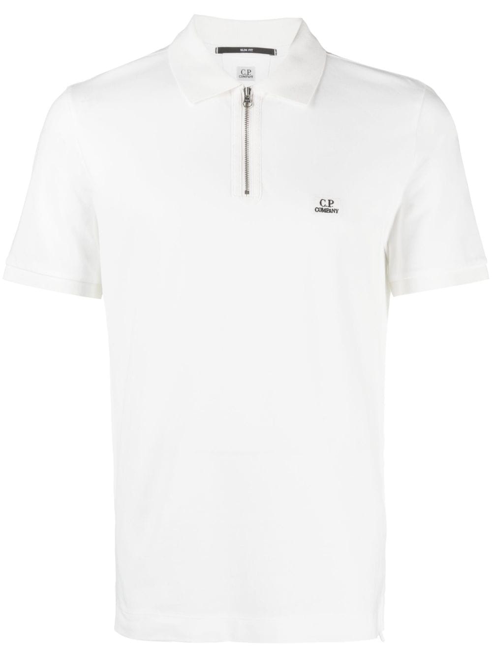 C.P. Company logo-embroidered polo shirt - White von C.P. Company