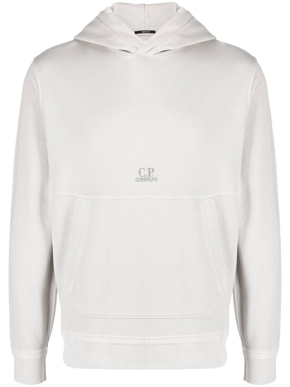 C.P. Company logo-embroidered pullover hoodie - Grey von C.P. Company