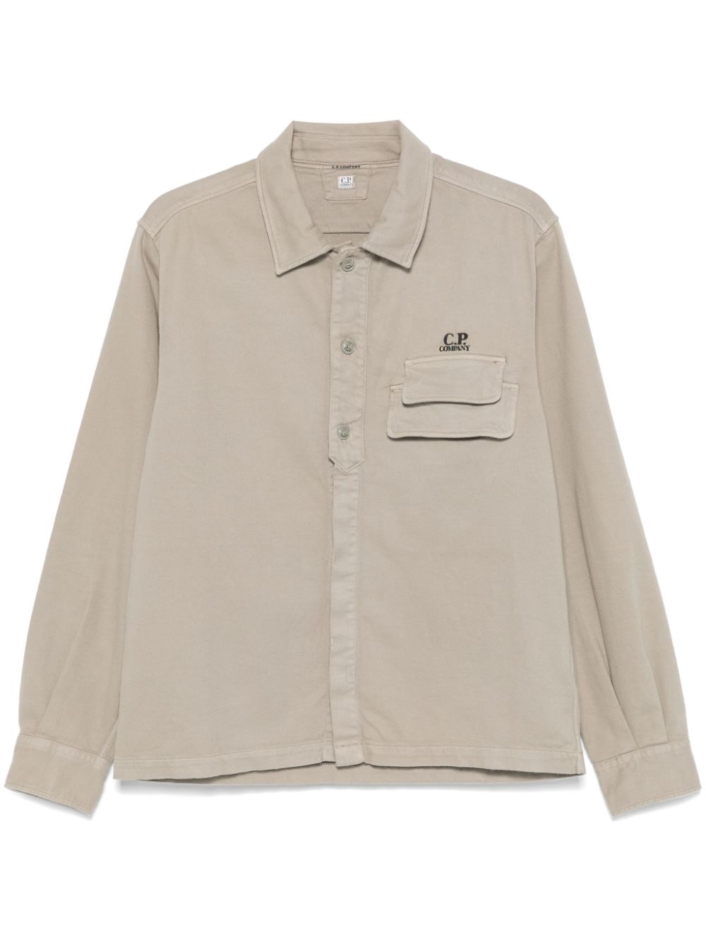 C.P. Company logo-embroidered shirt - Grey von C.P. Company