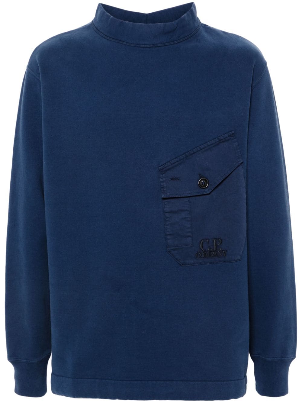 C.P. Company logo-embroidered sweatshirt - Blue von C.P. Company