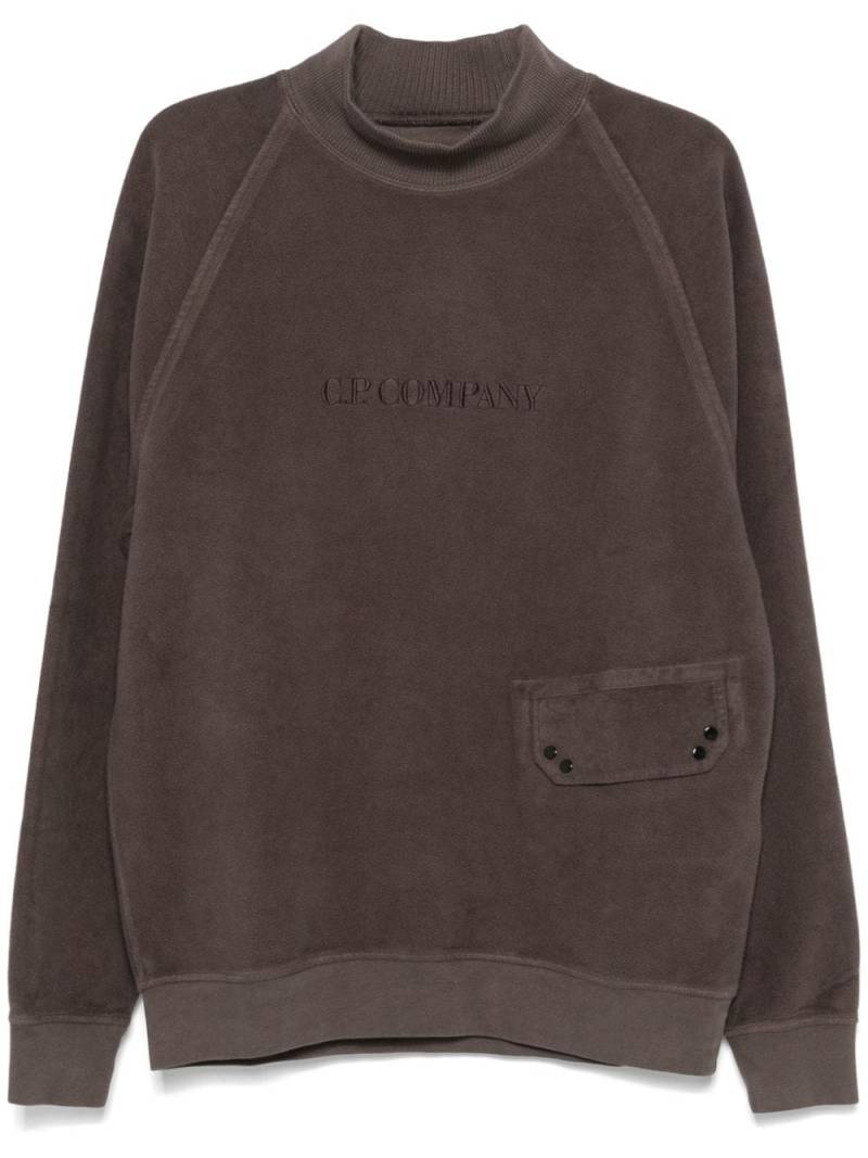 C.P. Company logo-embroidered sweatshirt - Brown von C.P. Company