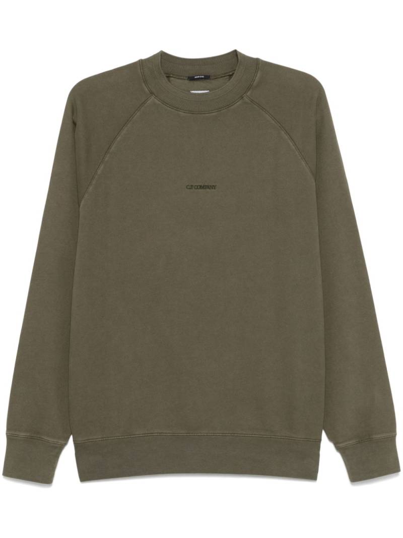 C.P. Company logo-embroidered sweatshirt - Green von C.P. Company