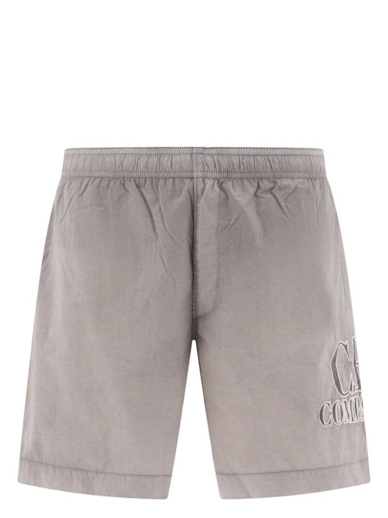 C.P. Company logo-embroidered swim shorts - Grey von C.P. Company