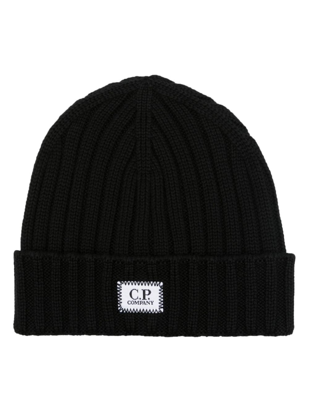 C.P. Company logo-patch beanie - Black von C.P. Company