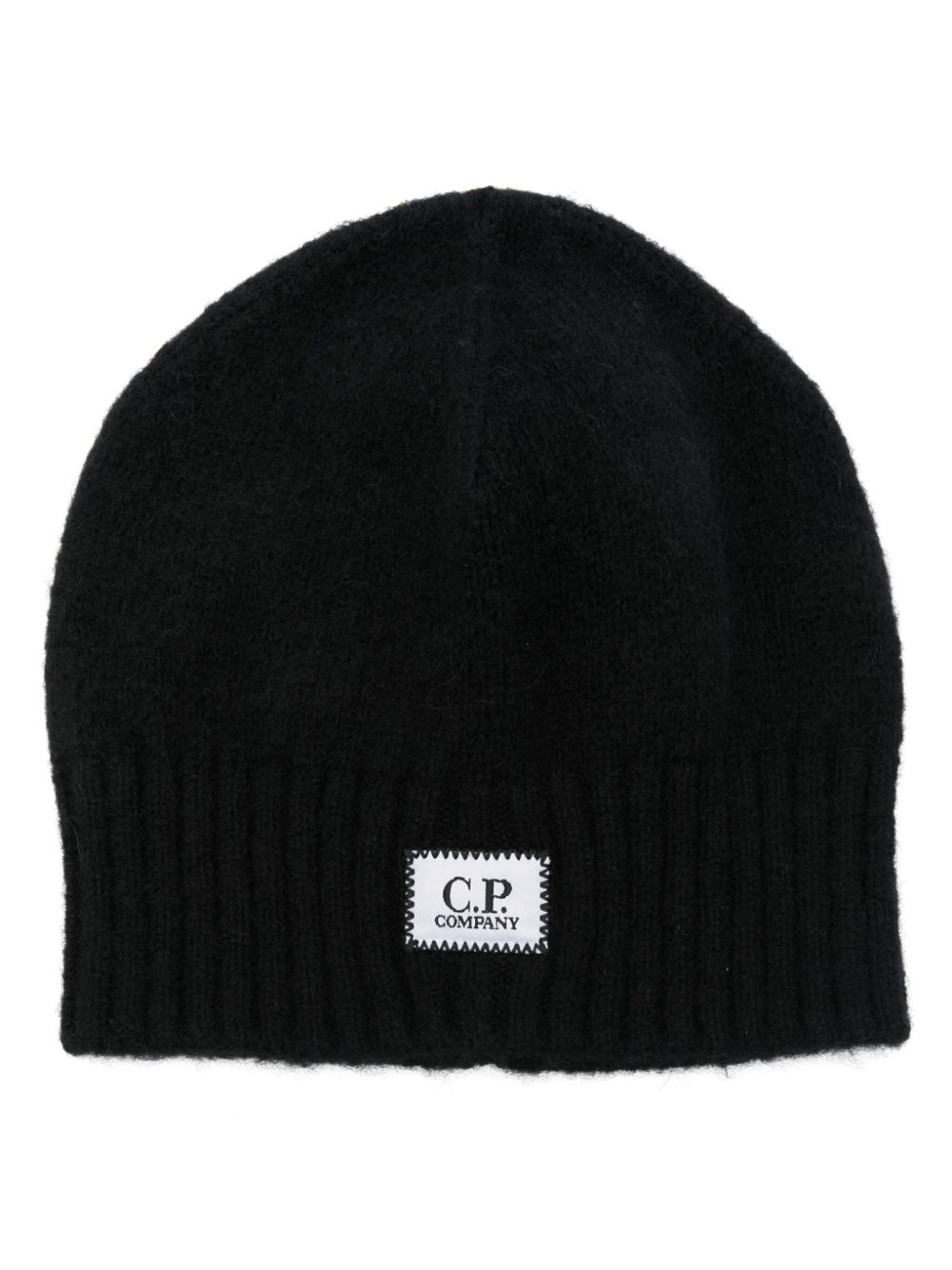 C.P. Company logo-patch beanie - Black von C.P. Company