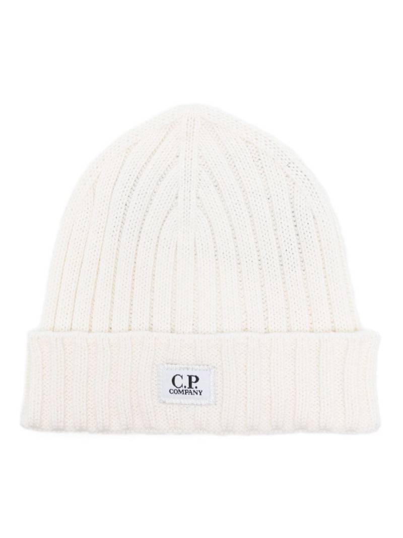 C.P. Company logo-patch beanie - Neutrals von C.P. Company