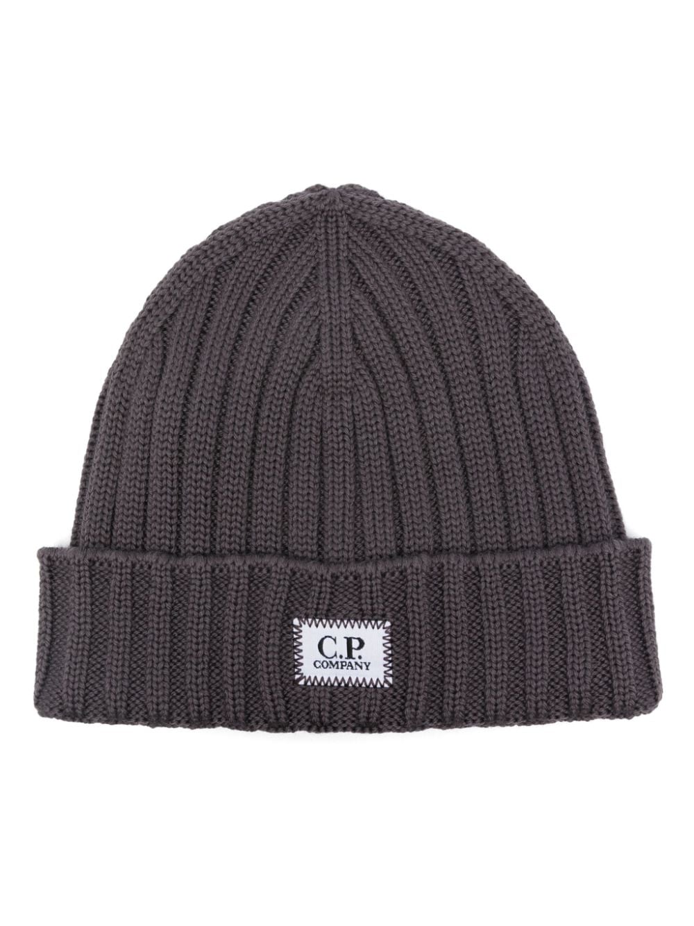 C.P. Company logo-patch beanie - Purple von C.P. Company