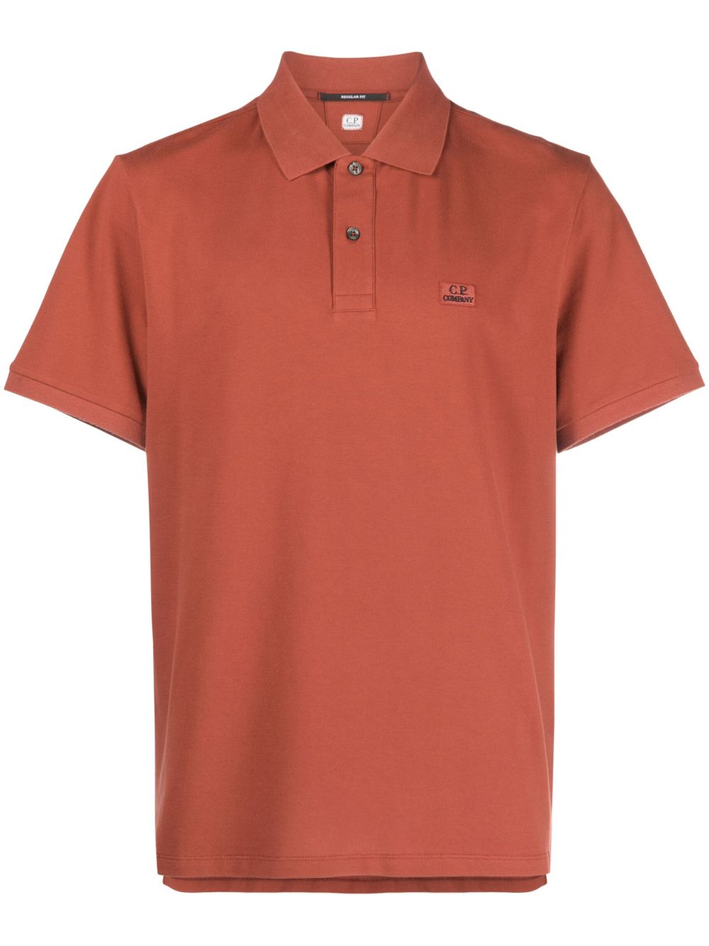 C.P. Company logo-patch cotton polo shirt - Brown von C.P. Company