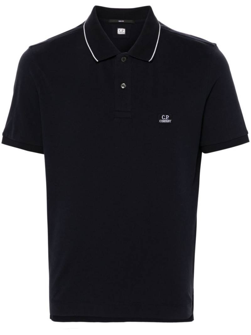 C.P. Company logo-patch polo shirt - Blue von C.P. Company