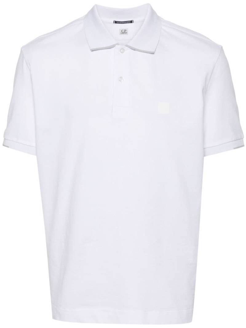 C.P. Company logo-patch polo shirt - White von C.P. Company