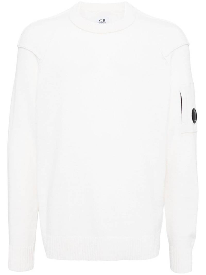 C.P. Company Lens-appliqué jumper - White von C.P. Company