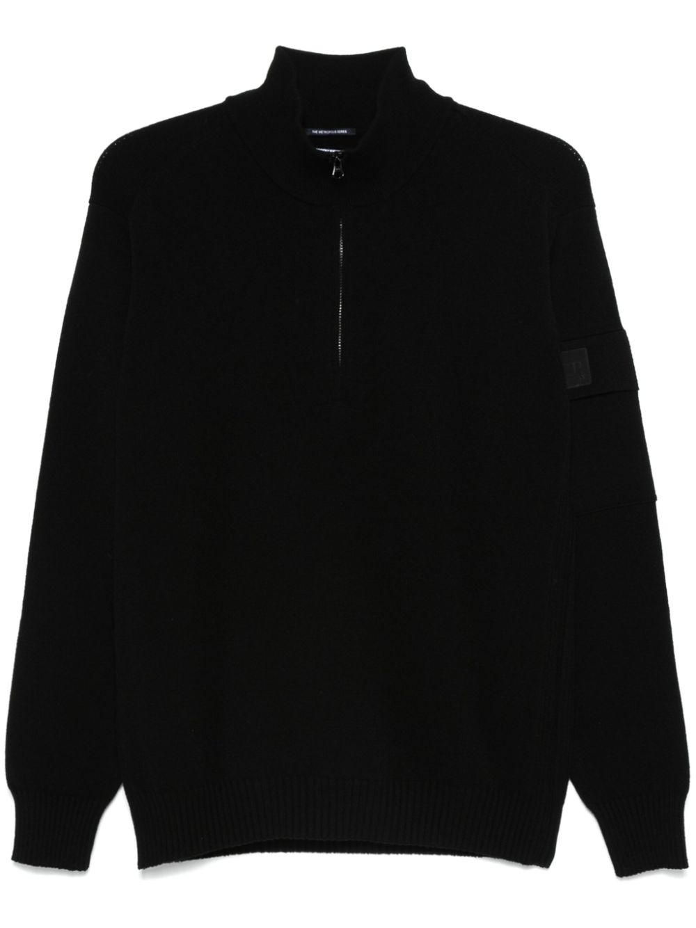 C.P. Company logo-patch sweater - Black von C.P. Company