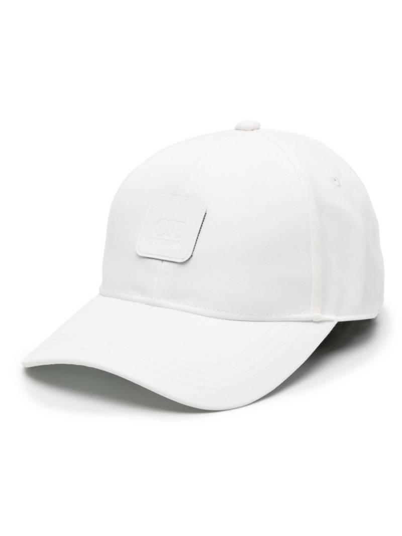 C.P. Company logo-patch twill cap - White von C.P. Company