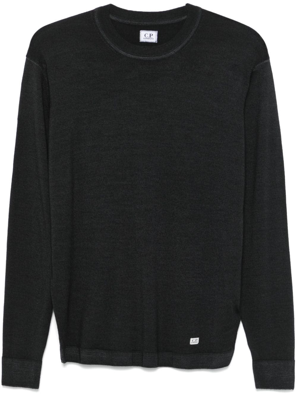 C.P. Company logo-patch wool sweater - Black von C.P. Company