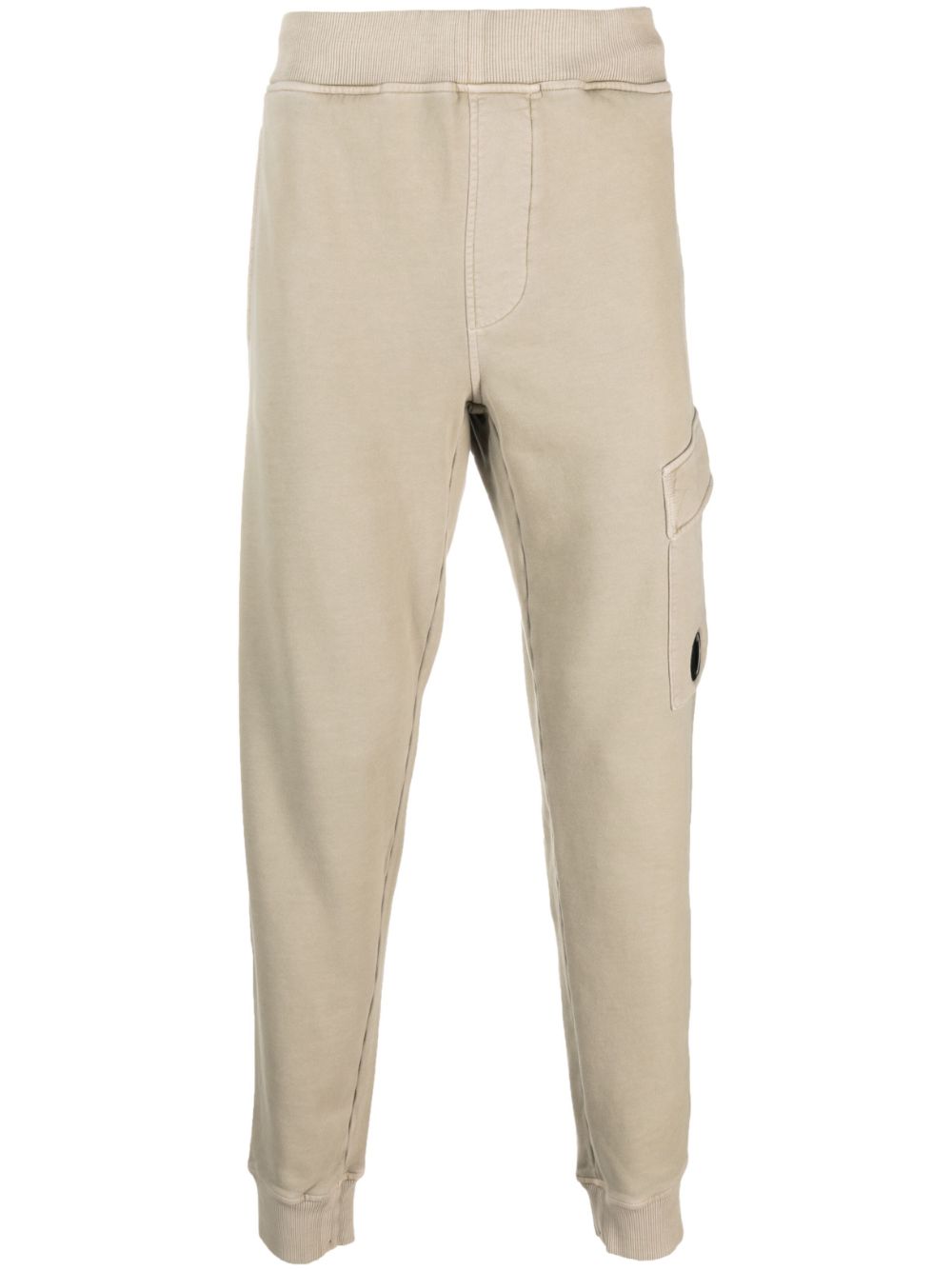 C.P. Company logo-plaque cotton track pants - Neutrals von C.P. Company