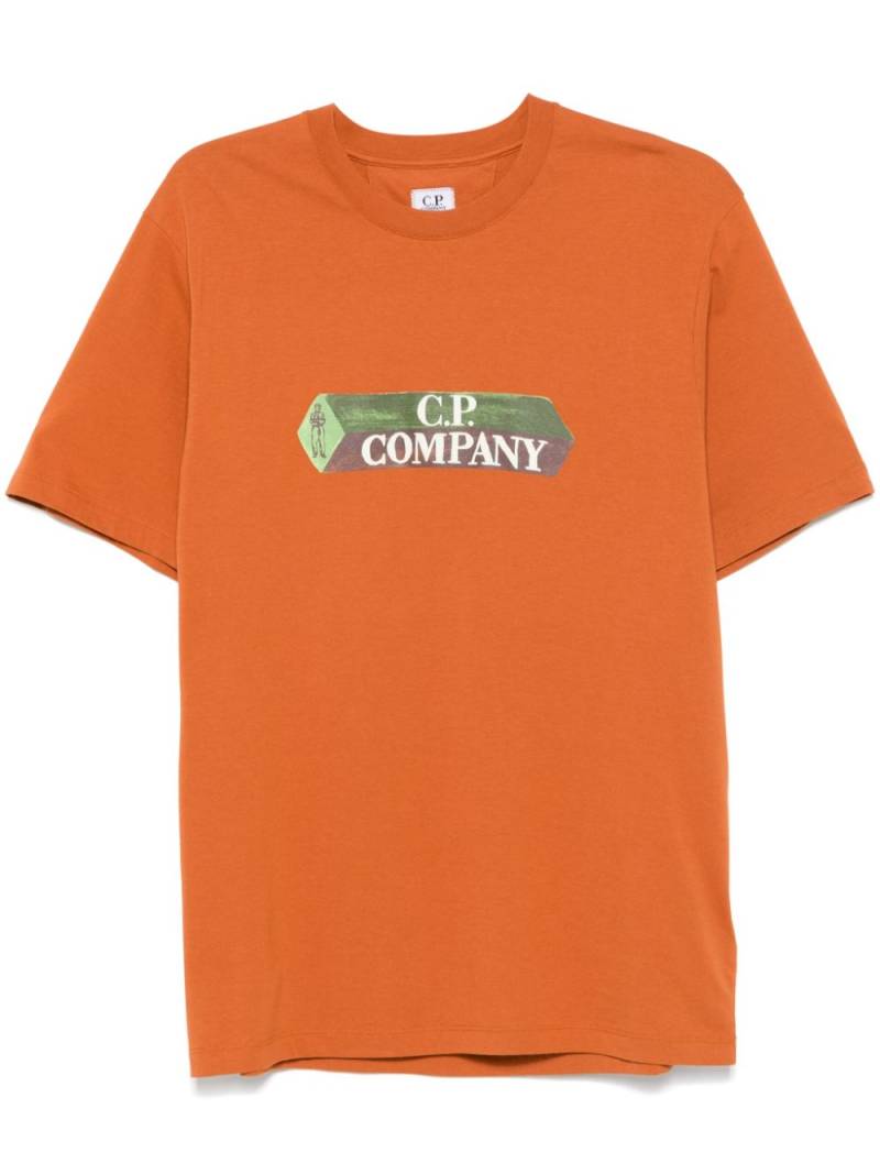 C.P. Company logo-print T-shirt - Brown von C.P. Company