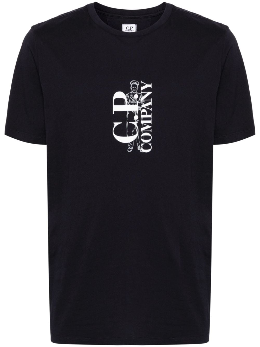 C.P. Company logo-print cotton T-shirt - Blue von C.P. Company