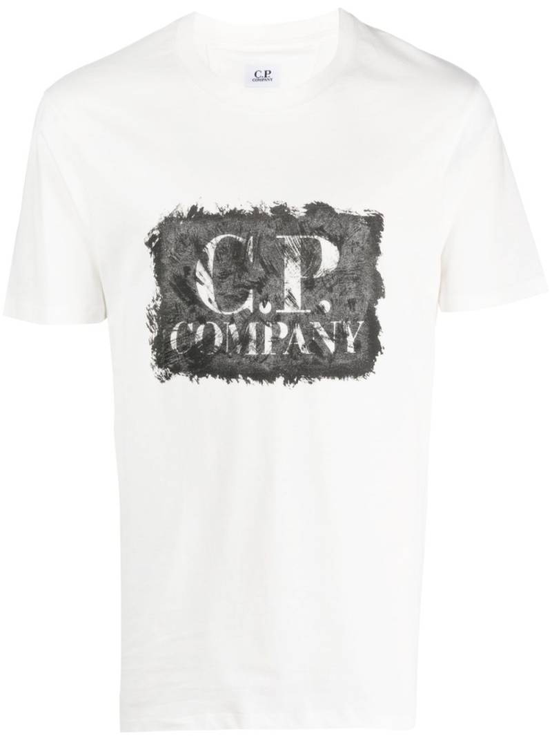 C.P. Company logo-print cotton T-shirt - White von C.P. Company