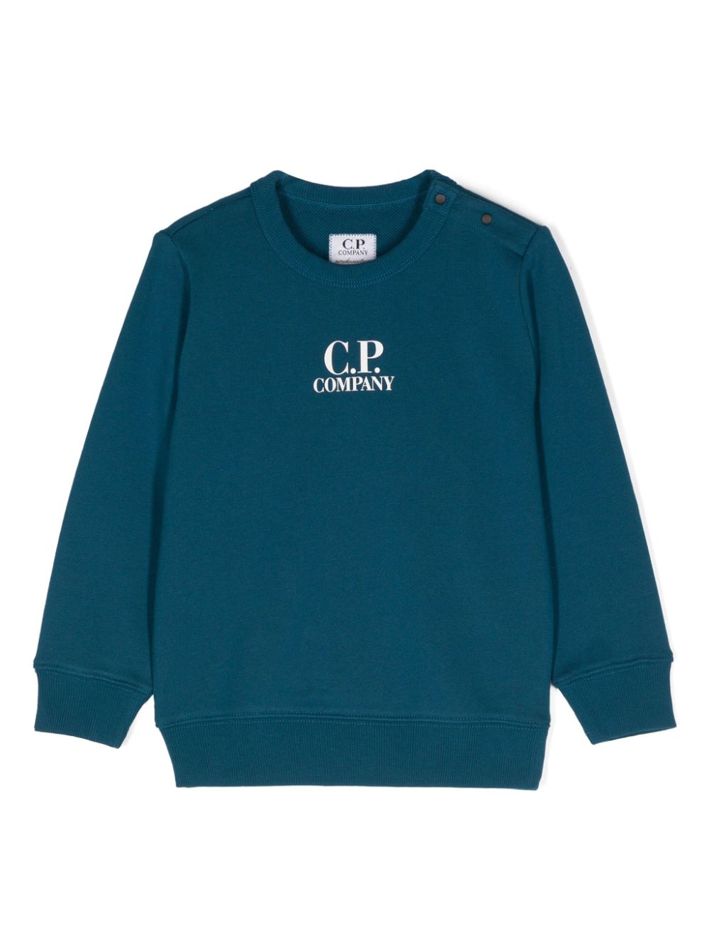 C.P. Company logo-print cotton sweatshirt - Blue von C.P. Company