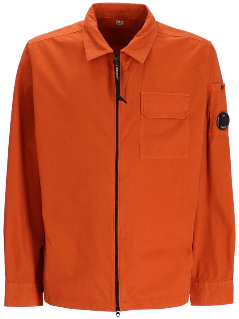 C.P. Company zip-up gabardine overshirt - Orange von C.P. Company