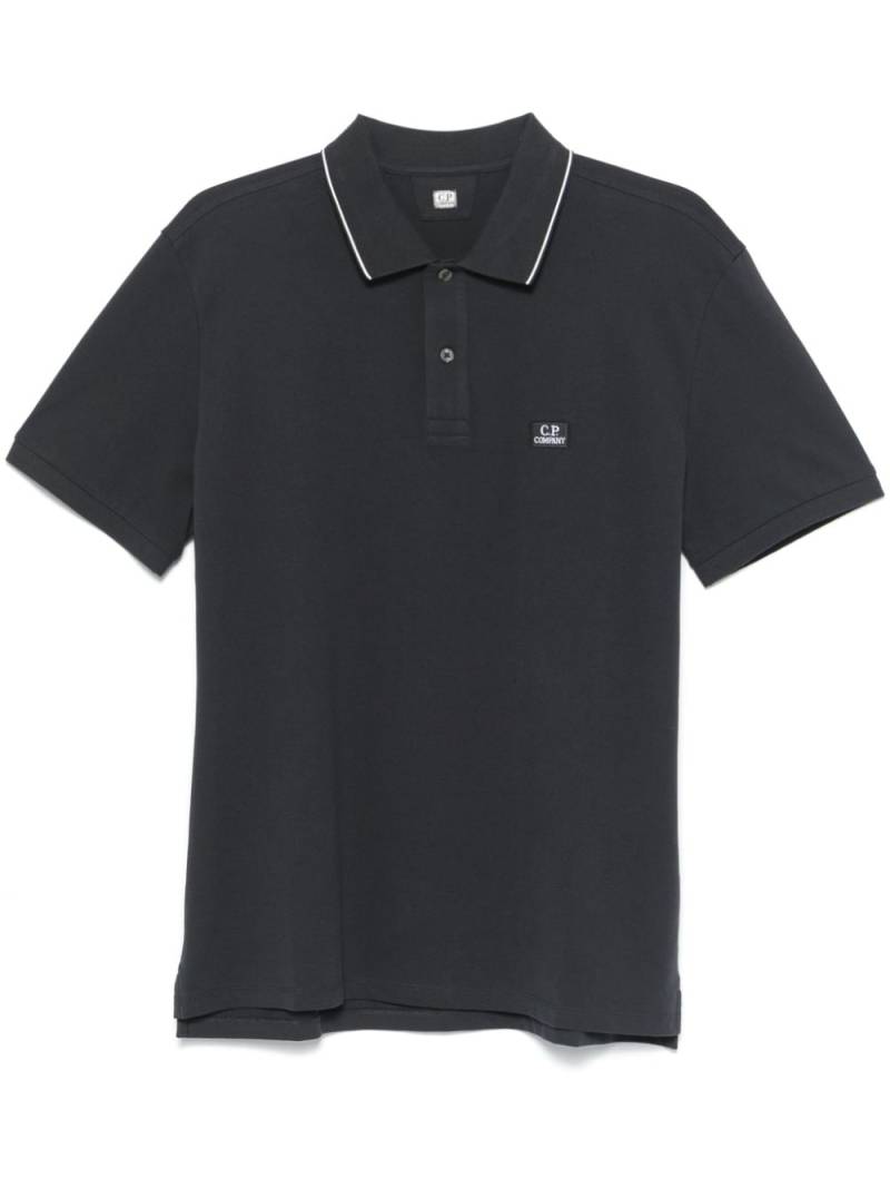 C.P. Company piqué polo shirt - Grey von C.P. Company