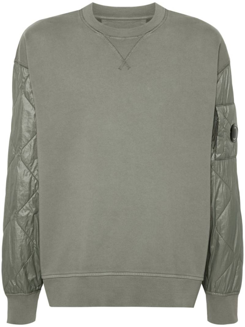 C.P. Company quilted-panels crew-neck sweatshirt - Green von C.P. Company