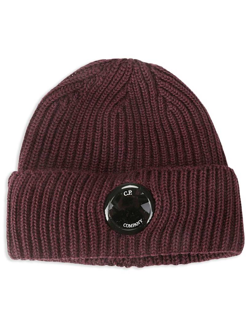 C.P. Company ribbed beanie hat - Purple von C.P. Company