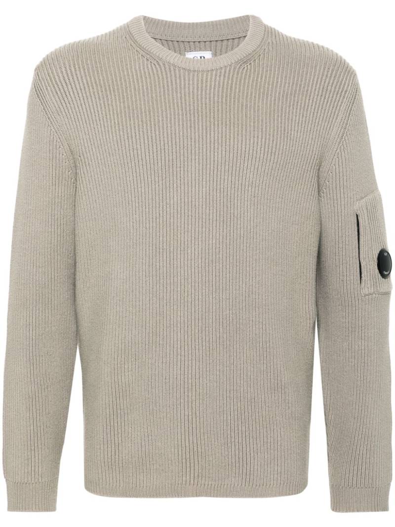 C.P. Company ribbed-knit crew-neck sweater - Grey von C.P. Company