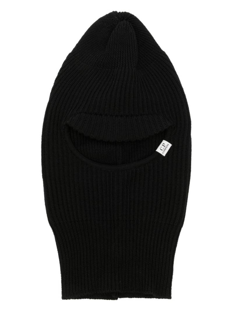 C.P. Company ribbed-knit wool balaclava - Black von C.P. Company