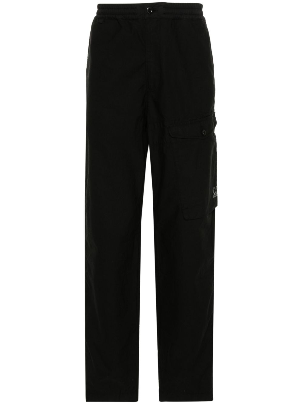 C.P. Company logo-embroidered cargo trousers - Black von C.P. Company