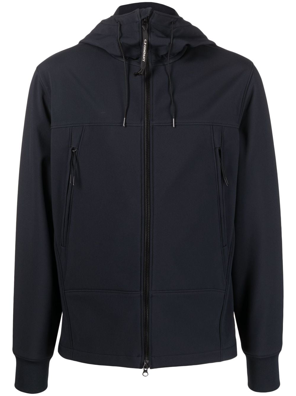 C.P. Company zip-up stretch-cotton hooded jacket - Blue von C.P. Company