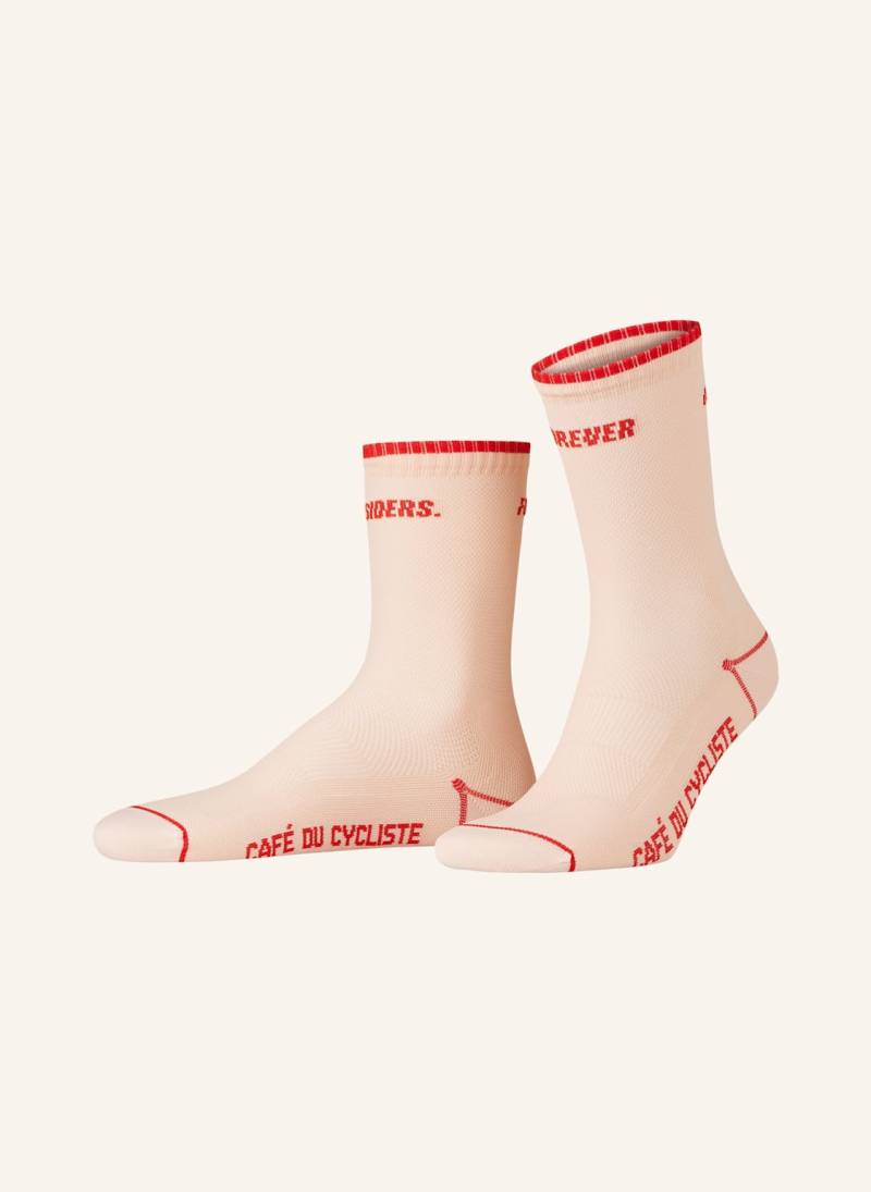 Café Du Cycliste Radsocken Motto Summer rosa von CAFÉ DU CYCLISTE