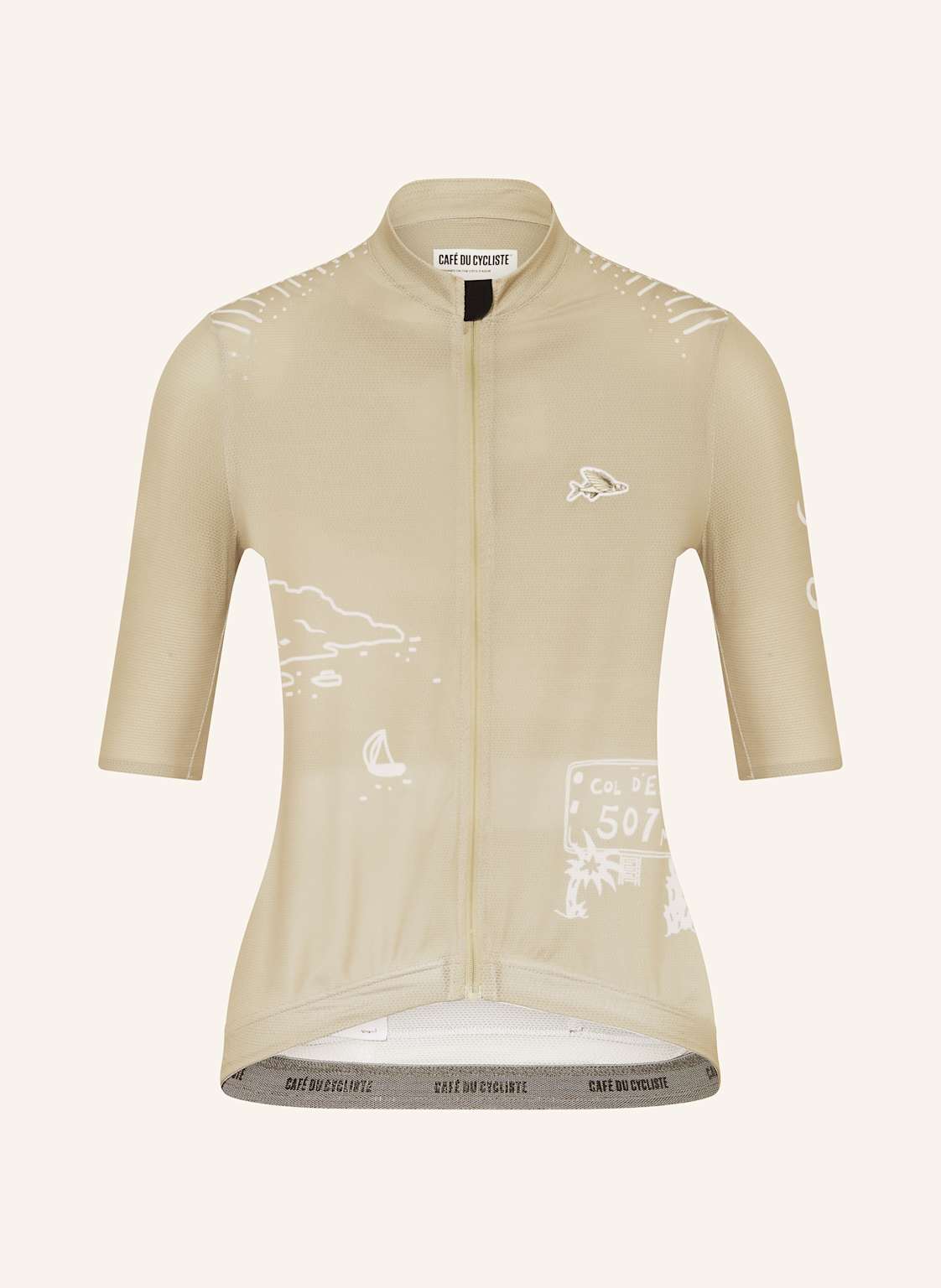 Café Du Cycliste Radtrikot Eze beige von CAFÉ DU CYCLISTE