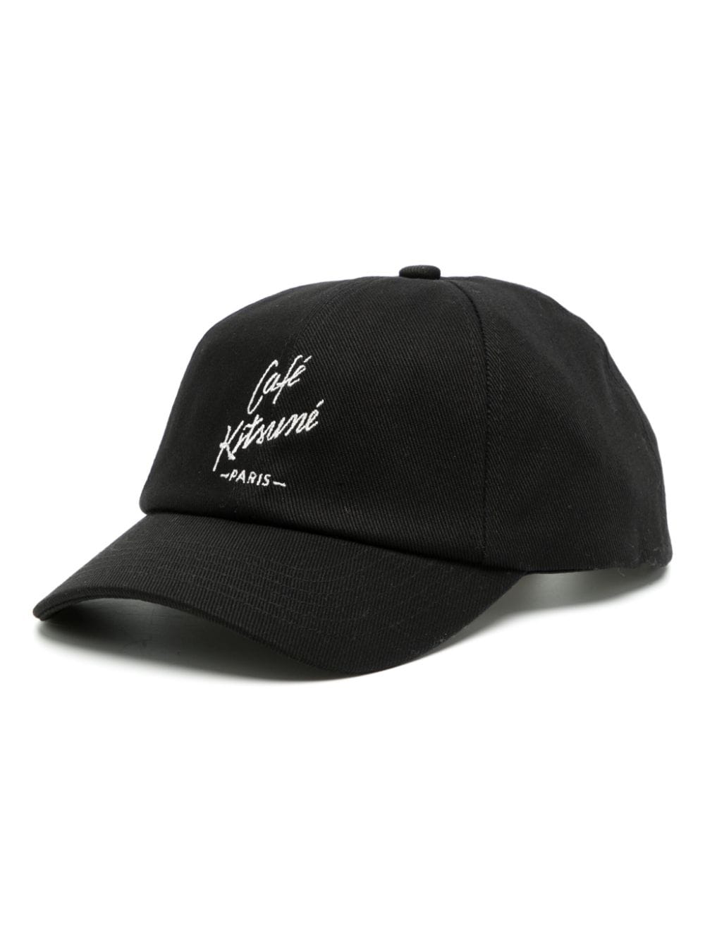 CAFÉ KITSUNÉ logo-embroidered cotton baseball cap - Black von CAFÉ KITSUNÉ