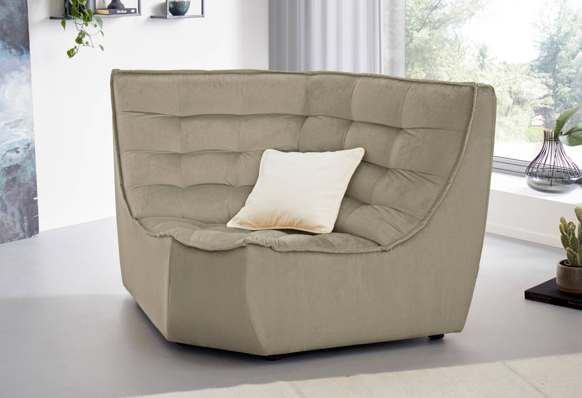 CALIA ITALIA Ecksofa »Banjo, Eckelement, tolles Design und hoher Sitzkomfort frei stellbar«, oder als Modulsofa mit den passenden Erweiterungselementen nutzbar von CALIA ITALIA