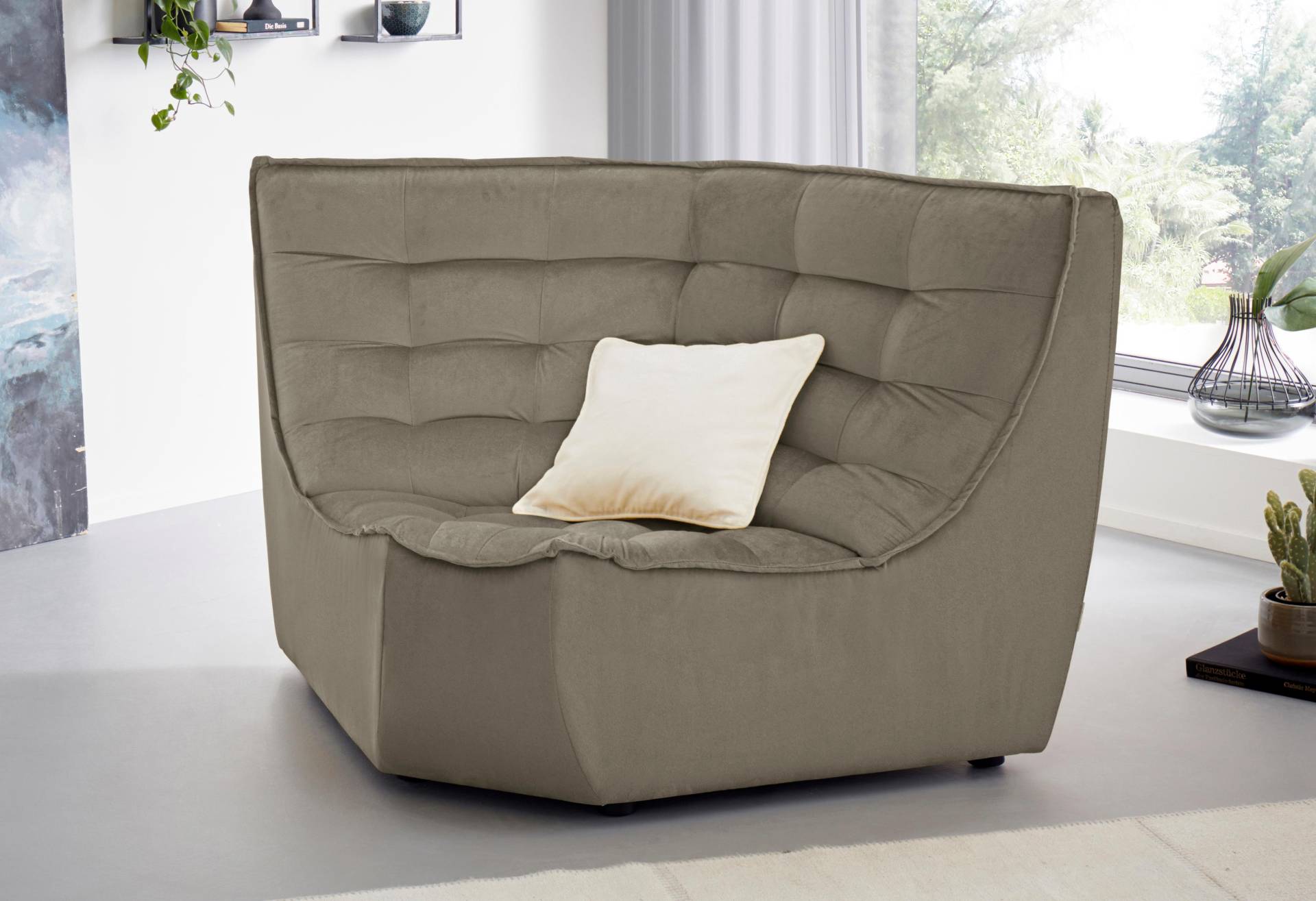 CALIA ITALIA Ecksofa »Banjo, Eckelement, tolles Design und hoher Sitzkomfort frei stellbar«, oder als Modulsofa mit den passenden Erweiterungselementen nutzbar von CALIA ITALIA