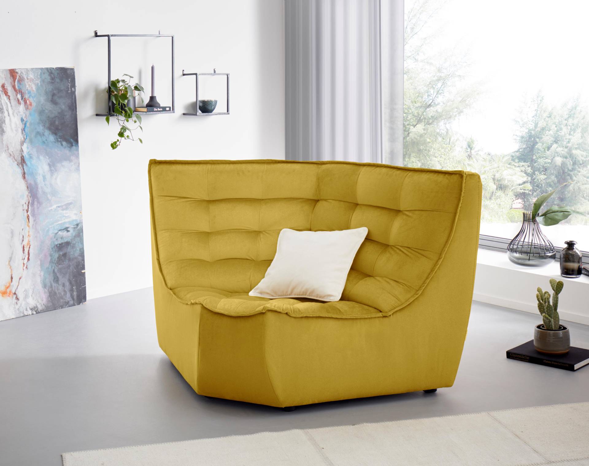 CALIA ITALIA Ecksofa »Banjo, Eckelement, tolles Design und hoher Sitzkomfort frei stellbar«, oder als Modulsofa mit den passenden Erweiterungselementen nutzbar von CALIA ITALIA