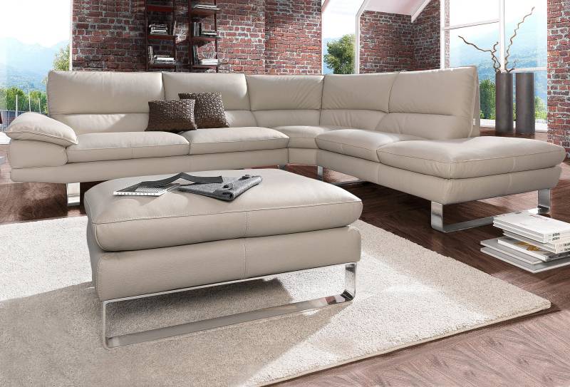 CALIA ITALIA Ecksofa »Dave, italienisches Designsofa mit erstklassigem Sitzkomfort, L-Form«, mit tollen Lederbezügen von CALIA ITALIA