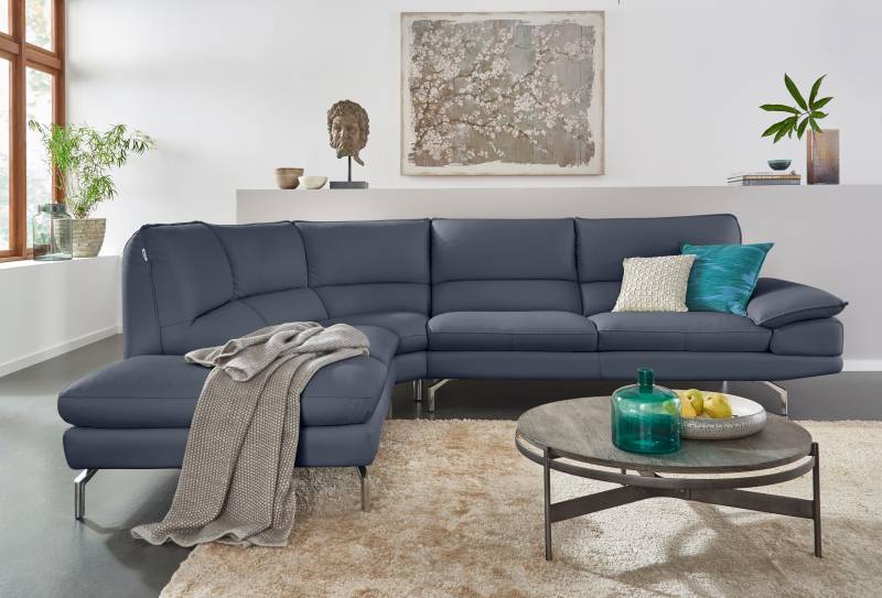 CALIA ITALIA Ecksofa »Dave, italienisches Designsofa L-Form, erstklassiger Sitzkomfort«, Ottomane wahlweise links oder rechts, in zwei tollen Lederqualitäten von CALIA ITALIA