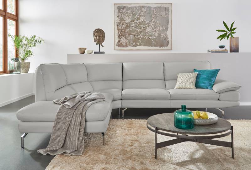 CALIA ITALIA Ecksofa »Dave, italienisches Designsofa L-Form, erstklassiger Sitzkomfort«, Ottomane wahlweise links oder rechts, in zwei tollen Lederqualitäten von CALIA ITALIA