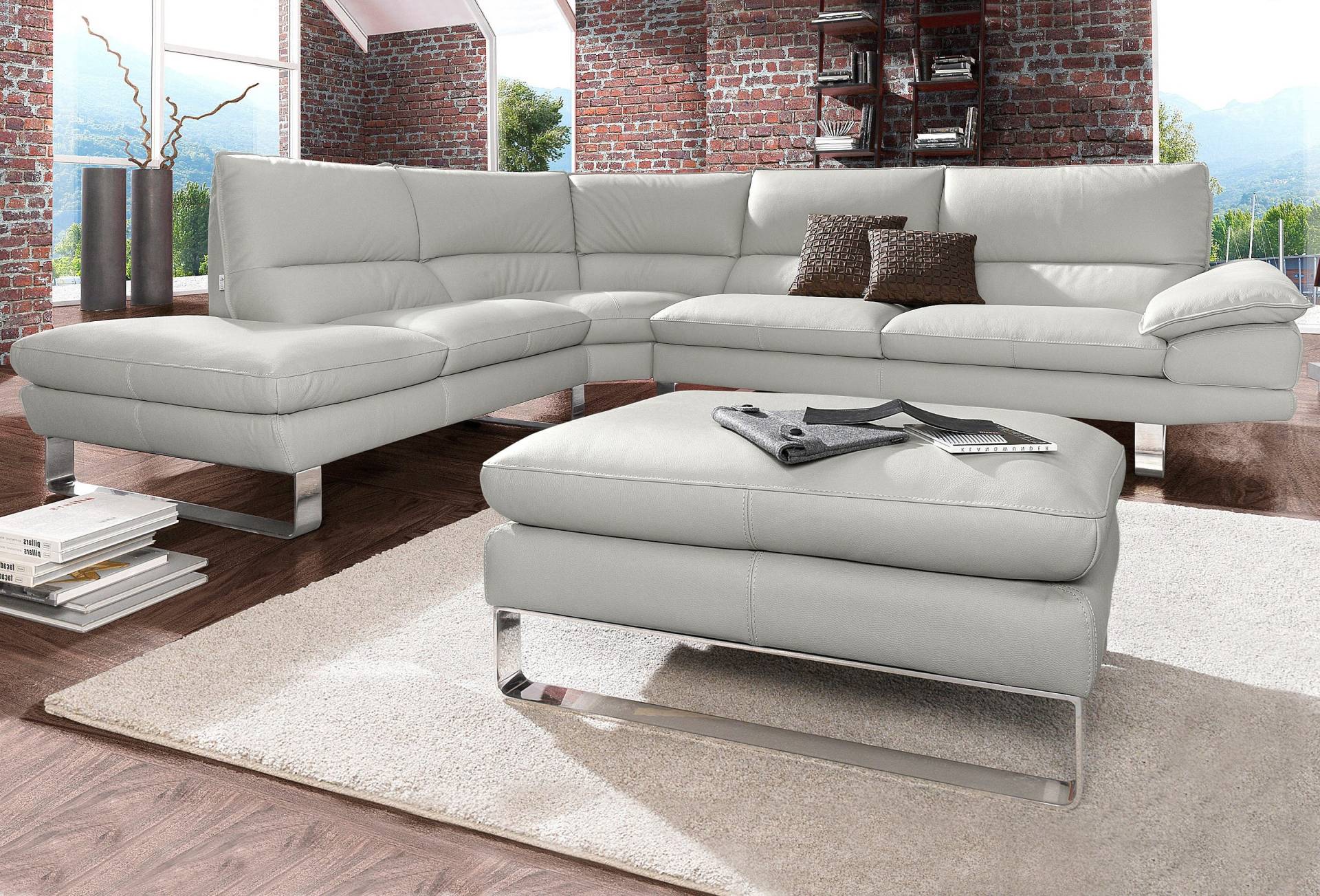 CALIA ITALIA Ecksofa »Dave, italienisches Designsofa mit erstklassigem Sitzkomfort, L-Form«, mit tollen Lederbezügen von CALIA ITALIA