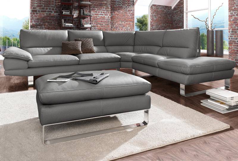 CALIA ITALIA Ecksofa »Dave, italienisches Designsofa mit erstklassigem Sitzkomfort, L-Form«, mit tollen Lederbezügen von CALIA ITALIA