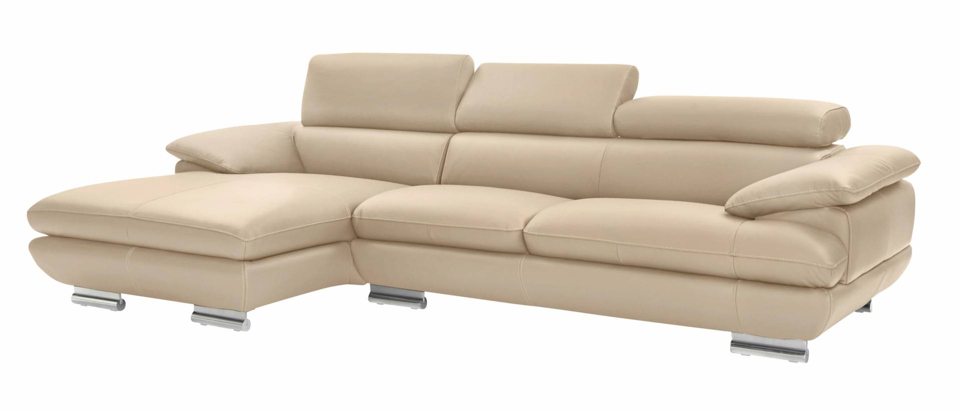 CALIA ITALIA Ecksofa »Magic, ein italienisches Sofa zum Träumen, erstklassiger Sitzkomfort«, mit verstellbaren Kopfteilen, in 2 Lederqualitäten von CALIA ITALIA