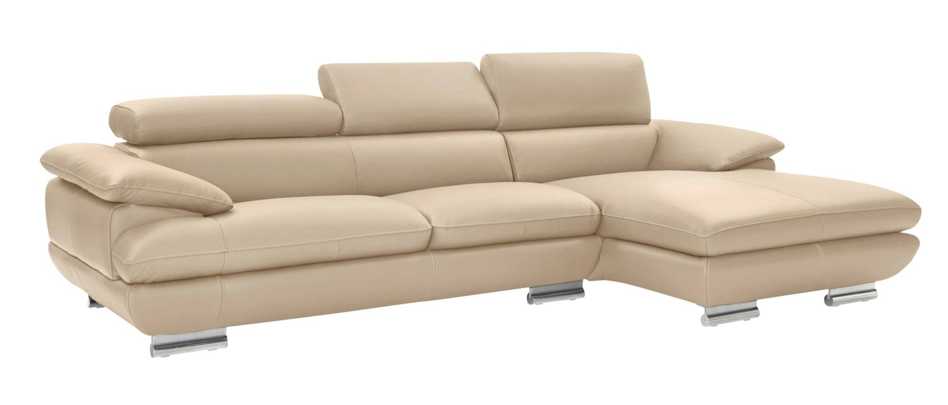 CALIA ITALIA Ecksofa »Magic, ein italienisches Sofa zum Träumen, erstklassiger Sitzkomfort«, mit verstellbaren Kopfteilen, in 2 Lederqualitäten von CALIA ITALIA