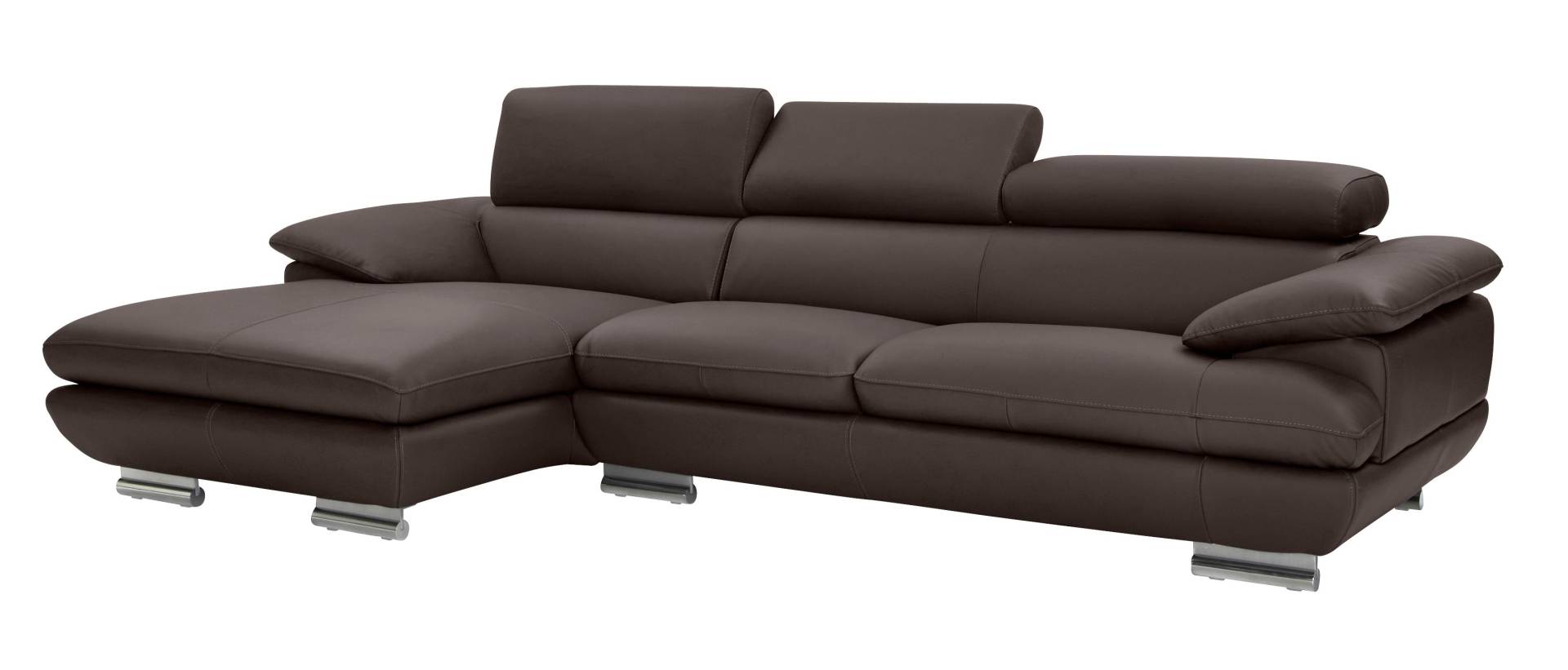 CALIA ITALIA Ecksofa »Magic, ein italienisches Sofa zum Träumen, erstklassiger Sitzkomfort«, mit verstellbaren Kopfteilen, in 2 Lederqualitäten von CALIA ITALIA