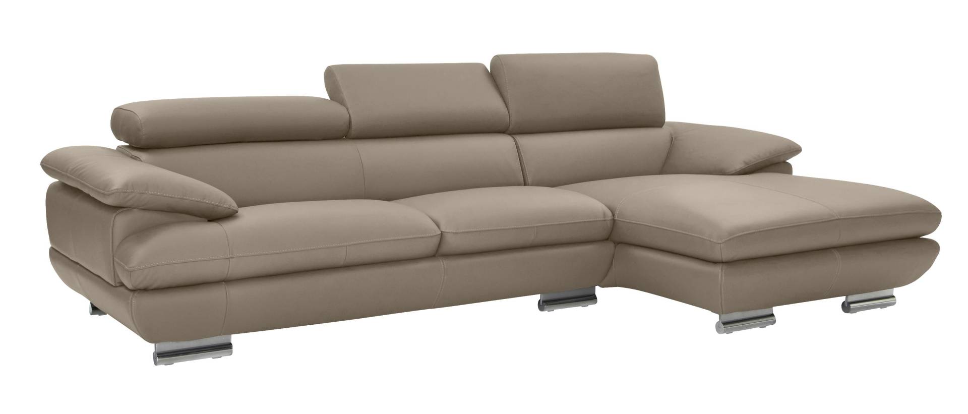 CALIA ITALIA Ecksofa »Magic, ein italienisches Sofa zum Träumen, erstklassiger Sitzkomfort«, mit verstellbaren Kopfteilen, in 2 Lederqualitäten von CALIA ITALIA